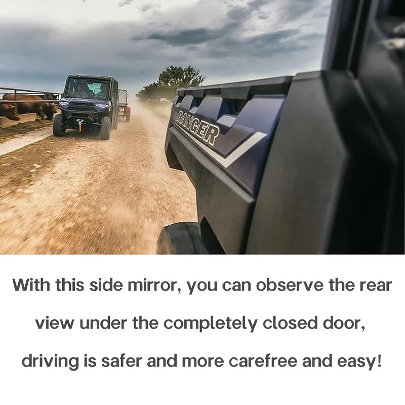 Side View Mirrors Replacement Set for Polaris Ranger 1000, Ranger 570 & Ranger XD 1500