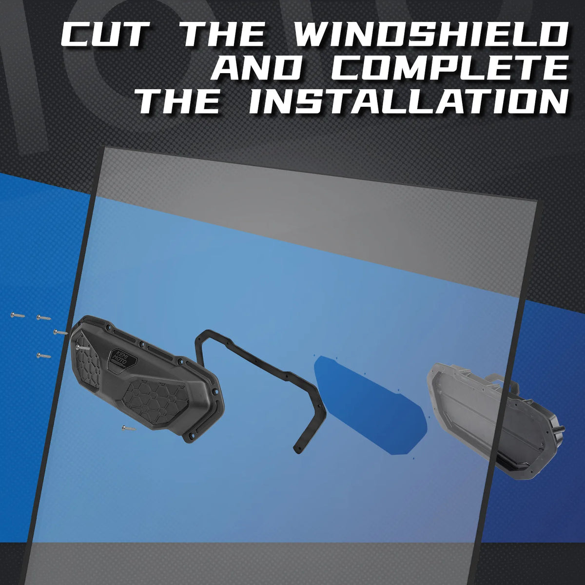 KEMIMOTO Windshield Roof Vent Kit for Defrost and Defog for UTV & SXS