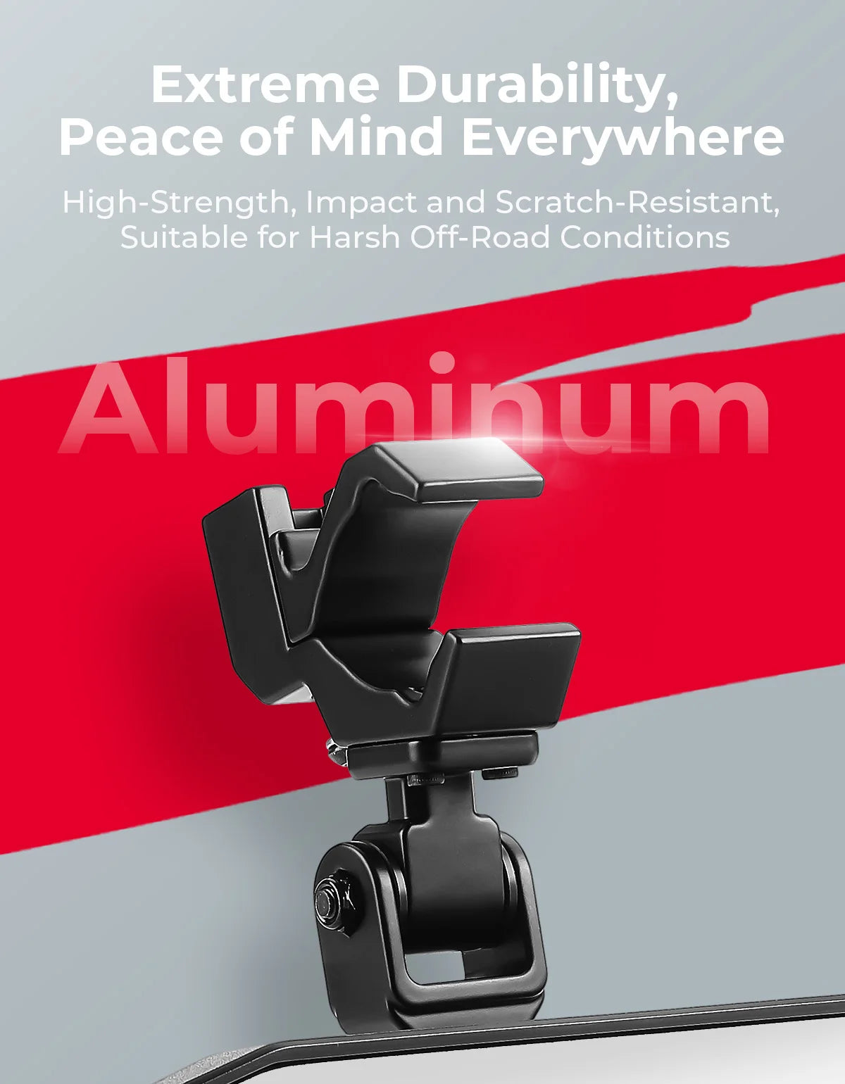 Aluminum Clamp Center Mirror, 1.5-Inch Roll Bar for UTV & SXS