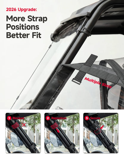 Soft Door Enclosure Panels with Roll-Up Clear Windows for Can-Am Commander (2021–2026)