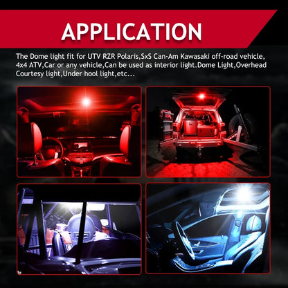 12V LED Interior Dome Light with Roll Bar Mount for UTV & SXS