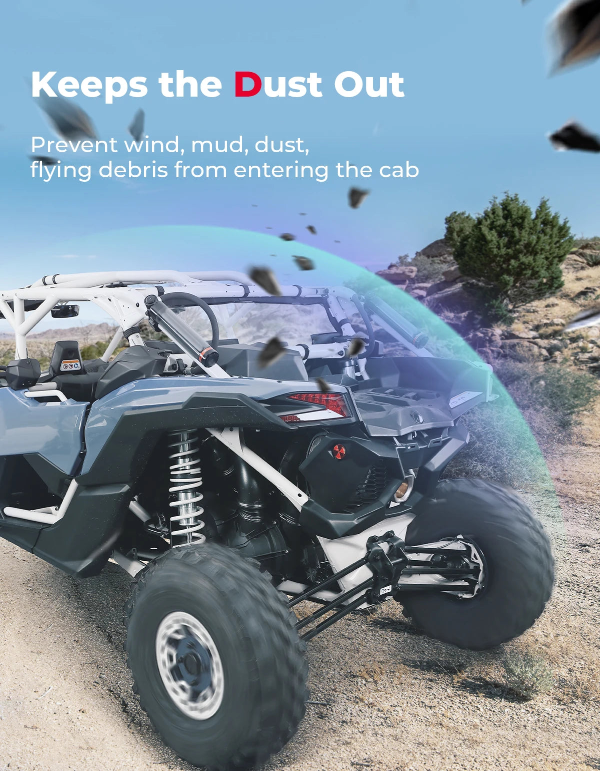 PVC Soft Upper Door Kit with Rear Soft Window for Can-Am Maverick X3 (2017–2026)