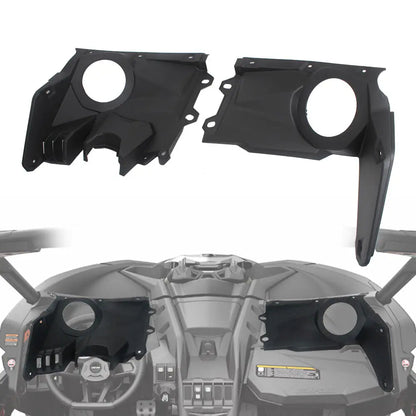 Front Dash Speaker Panels, Black (Pair) for Can-Am Maverick X3 (2017–2023)