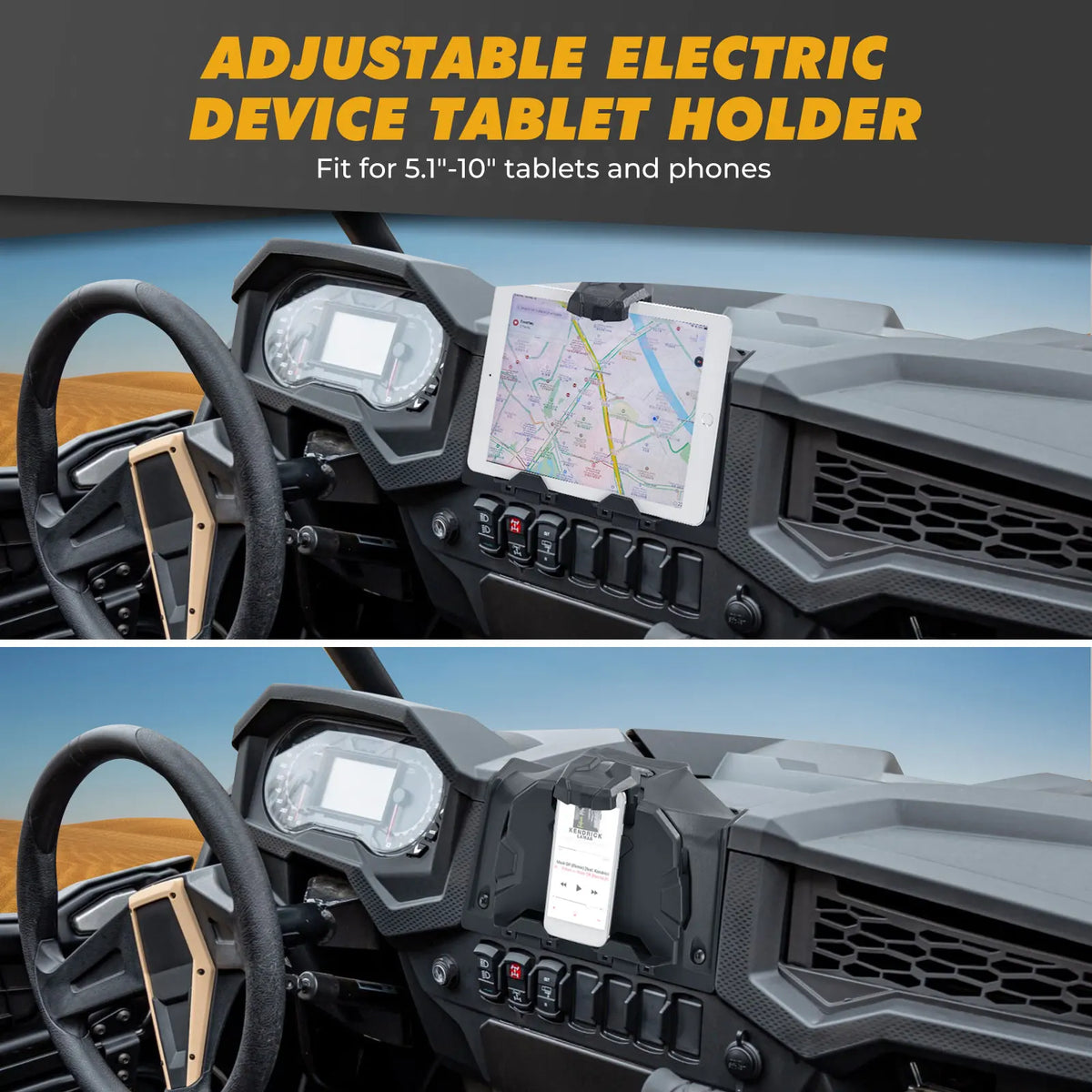Tablet and Phone GPS Mount with Storage Box for Polaris RZR XP Turbo, RZR XP 1000 & RZR Trail