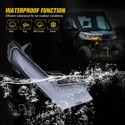 Sequential Flowing LED Turn Signal DRLs for Can-Am Defender & Commander