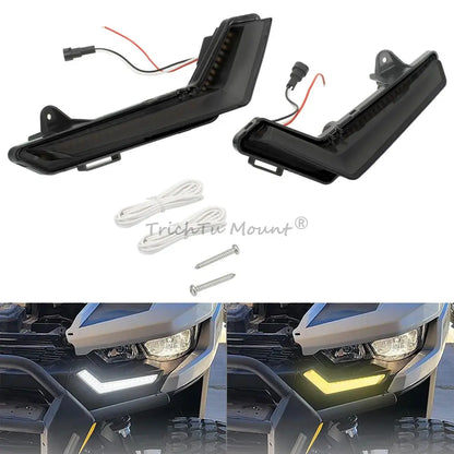 Smoked LED Front Turn Signal Lamps (Pair) for Can-Am Defender & Commander