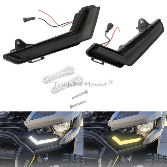 Smoked LED Front Turn Signal Lamps (Pair) for Can-Am Defender & Commander