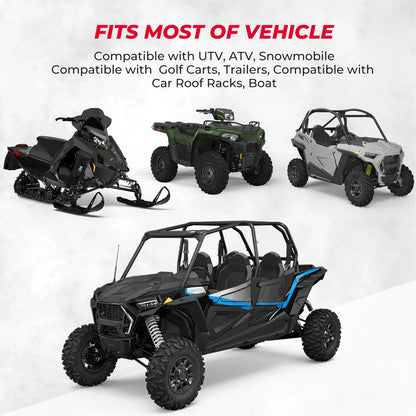 Rubber Roll Bar Gun & Tool Holder Straps (4-Pack) for UTV & SXS