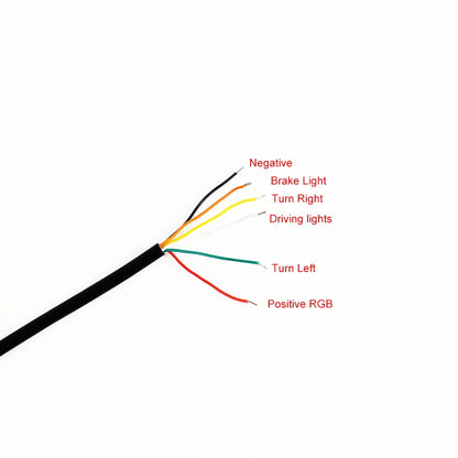 2 ft Fat COB LED Whip Lights with Turn Signal and Brake for UTV & SXS
