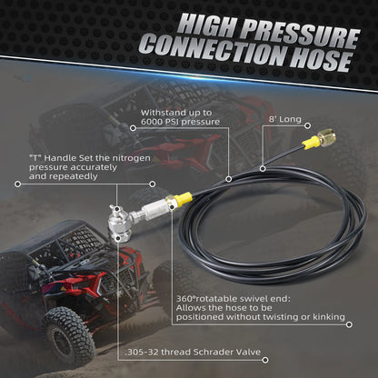 Shock Nitrogen Regulator Fill Tool Kit, 3500 PSI for UTV & SXS