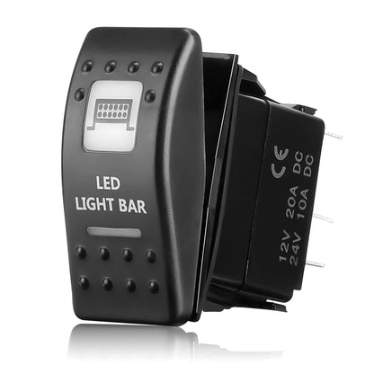 KEMIMOTO Illuminated LED Rocker Switch for Winch, Lights, Horn for UTV & SXS