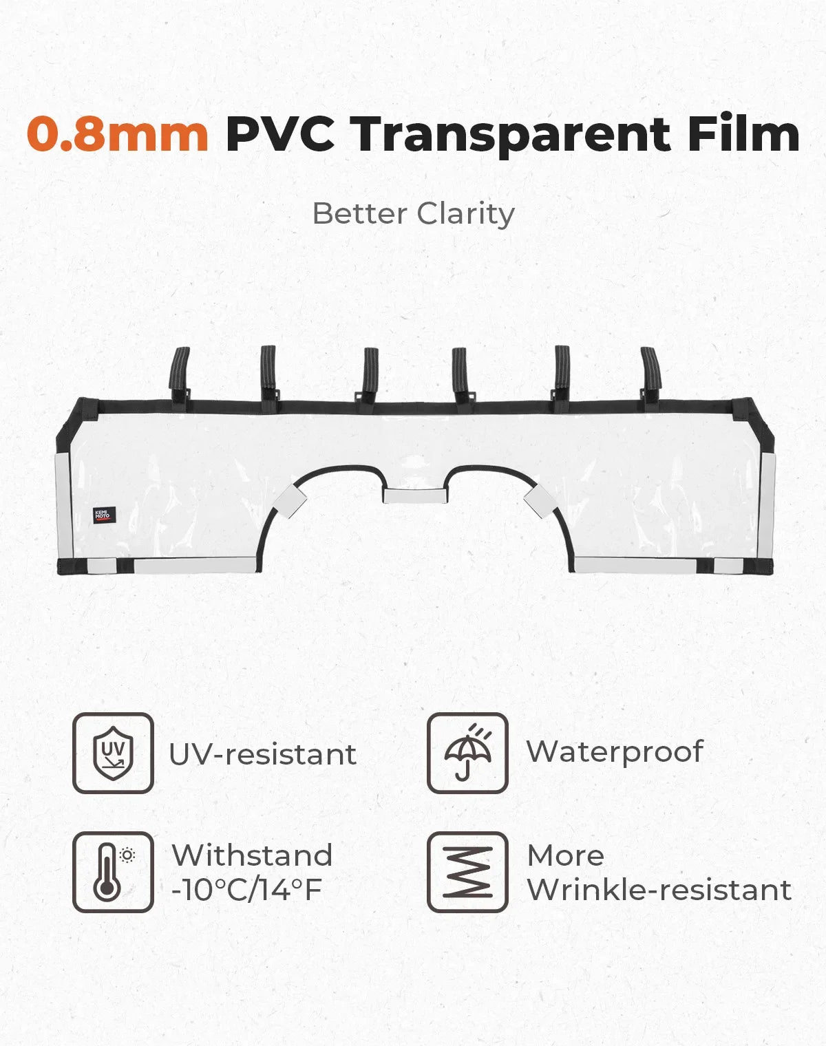 Clear Soft Rear Windshield, 0.8mm PVC for Can-Am Maverick R (2024–2026)
