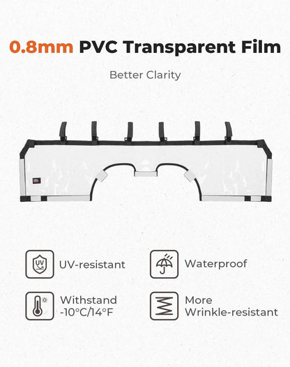 Clear Soft Rear Windshield, 0.8mm PVC for Can-Am Maverick R (2024–2026)