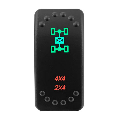 4x4/2x4 Rocker Switch, Red & Green LED for UTV & SXS