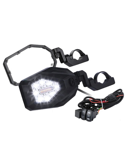 KEMIMOTO LED Side Mirrors with Shatterproof Glass for UTV & SXS