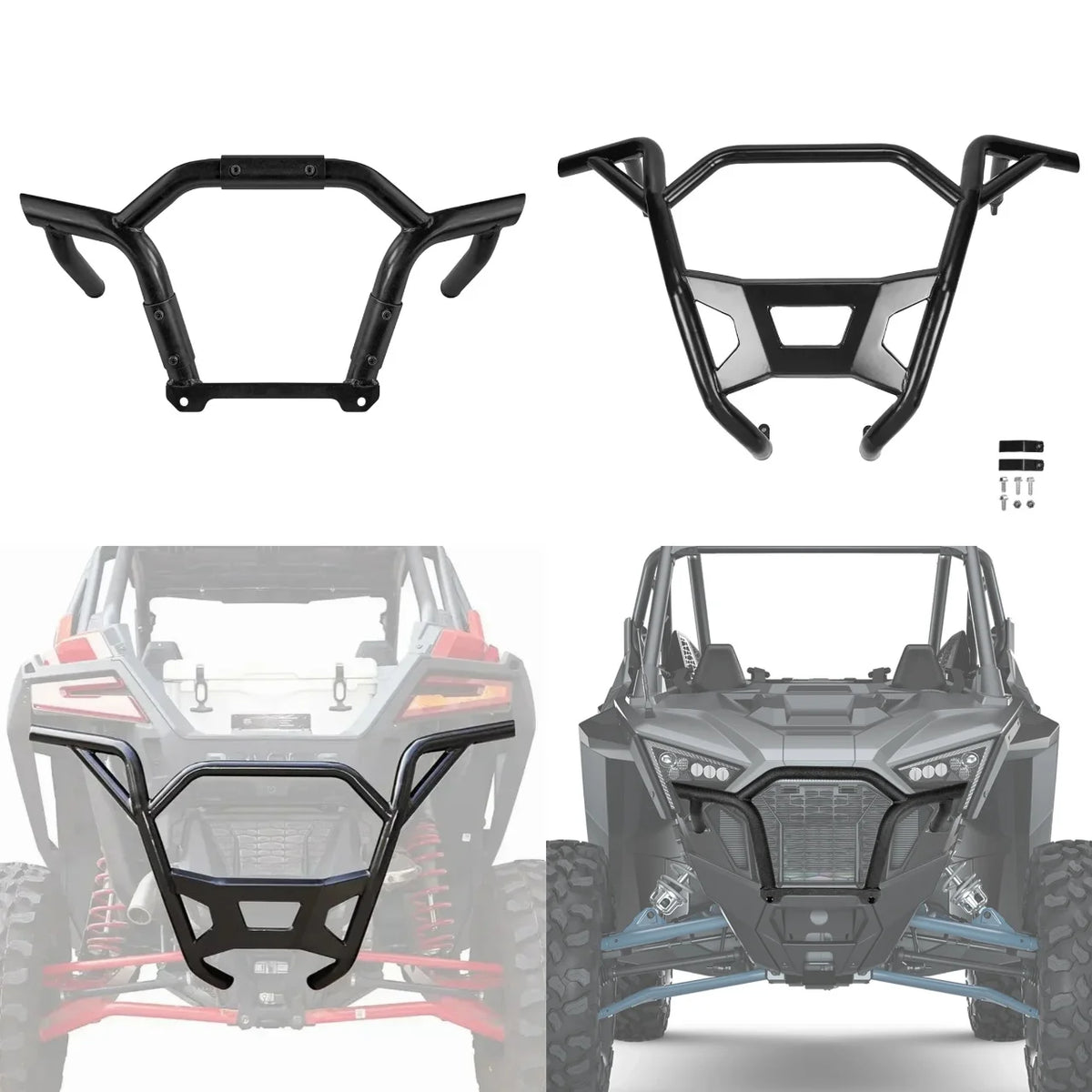 KEMIMOTO Front and Rear Guard Bumper Set for Polaris RZR Pro XP (2020–2026)