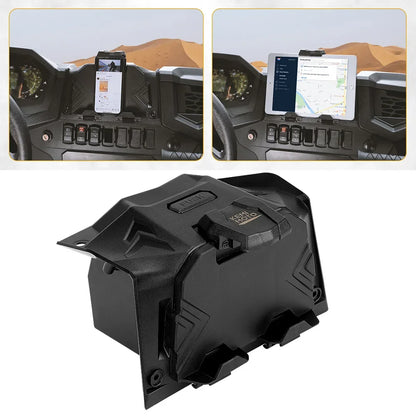 Tablet and Phone GPS Mount with Storage Box for Polaris RZR XP Turbo, RZR XP 1000 & RZR Trail