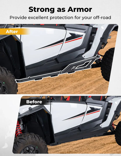 KEMIMOTO 1.5-Inch Steel Nerf Bars Rock Sliders for Polaris RZR XP 1000 (2024–2026)