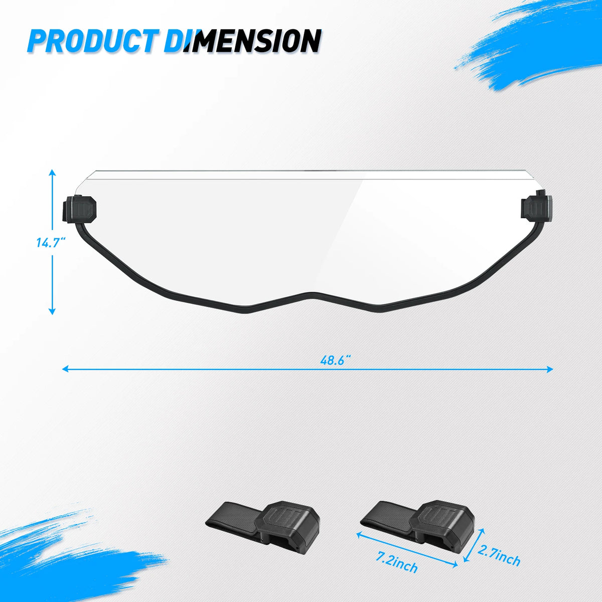Front Half Windshield, 1/4-Inch Thick for Can-Am Maverick X3 (2017–2023)