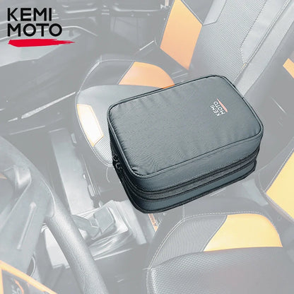 KEMIMOTO PU Armrest Console Storage Bag for Polaris RZR 900, RZR Trail & More