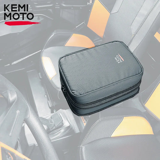 KEMIMOTO PU Armrest Console Storage Bag for Polaris RZR 900, RZR Trail & More