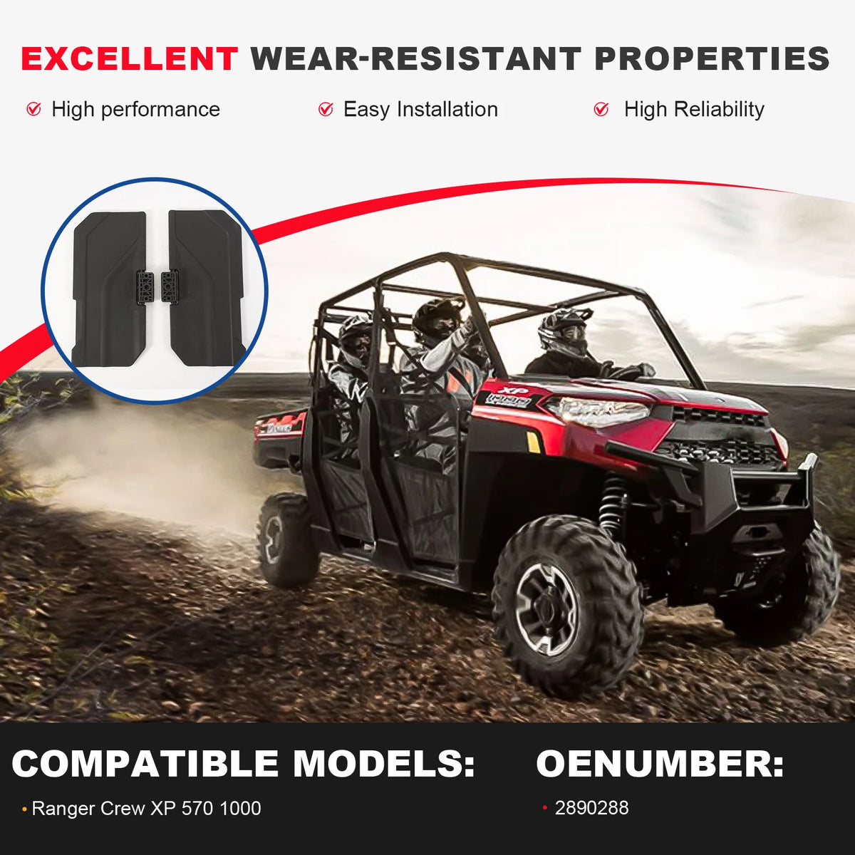 Replacement Cab Sun Visors for Polaris Ranger XP 1000, Ranger 1000 & Ranger 570