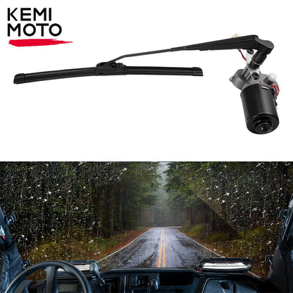 Electric Windshield Wiper Motor Kit with Washer Pump for UTV & SXS