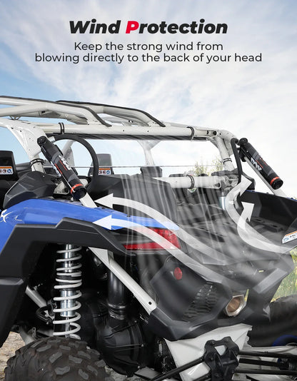 Clear Polycarbonate Rear Windshield with Upgraded Seal for Can-Am Maverick X3 (2017–2026)