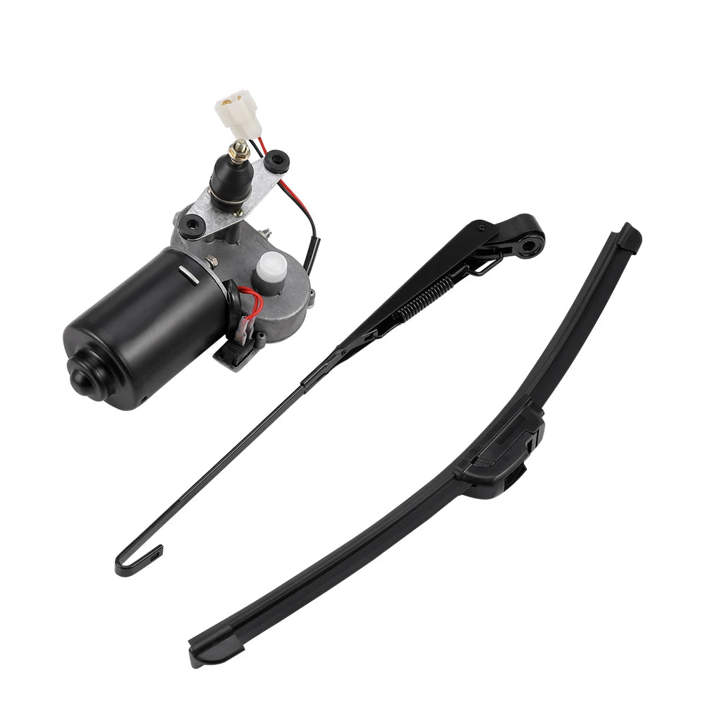 KEMIMOTO 12V Windshield Wiper Motor & Washer Pump Kit for UTV & SXS
