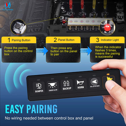 MICTUNING Wireless Switch Panel (4 or 6 Gang) for UTV & SXS