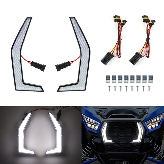 Front LED Signature Accent Grille Lights for Kawasaki Teryx KRX 1000 (2020–2022)