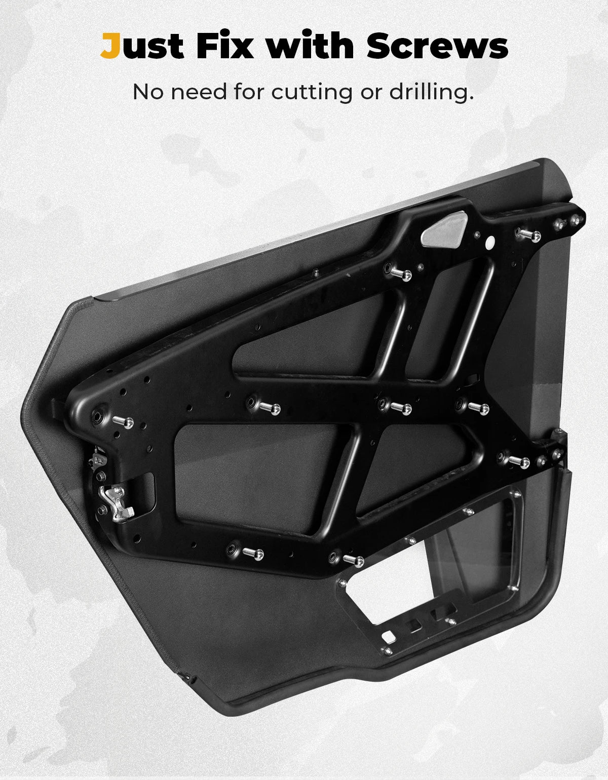 KEMIMOTO Aluminum Half Doors with PC Windows, 4-Piece for Polaris RZR XP 1000 (2024–2026)