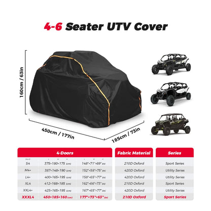 KEMIMOTO Full-Size 420D Oxford UTV Cover