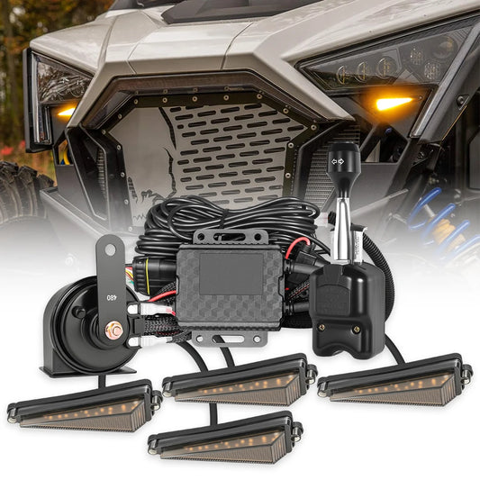 Pre-Wired Turn Signal Kit with 110 dB Horn for Honda Pioneer 1000 & Pioneer 700