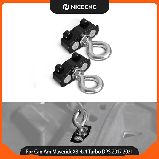 NICECNC Aluminum Lock Tie-Down Bed Anchors for Can-Am Maverick X3 (2017–2020)
