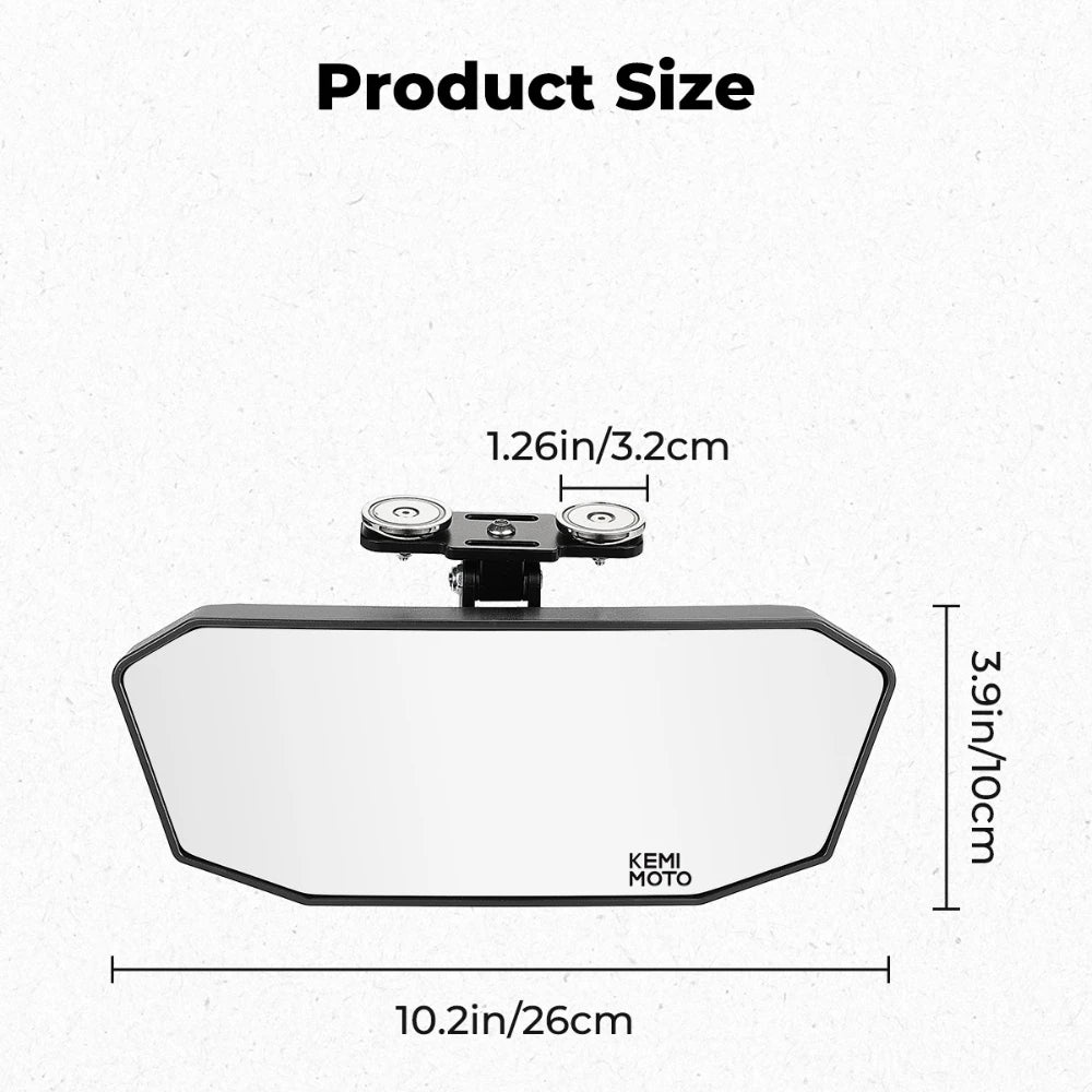 KEMIMOTO Magnetic Rear Center View Mirror for Polaris Ranger XP 1000, Ranger 1000 & Can-Am Defender