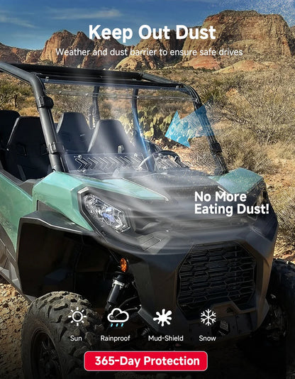 Vented Full Front Windshield for Can-Am Commander, Maverick Trail & Maverick Sport