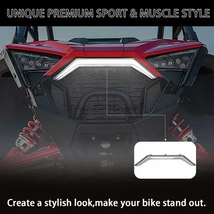 Front LED Accent Grille Lights with Turn Signals for Polaris RZR Pro XP & RZR Turbo R
