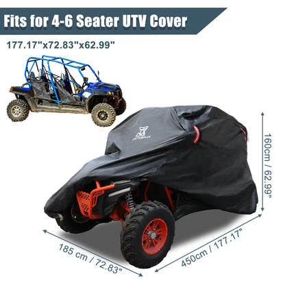 210D Oxford Waterproof Storage Cover, 2/4-Door for UTV & SXS