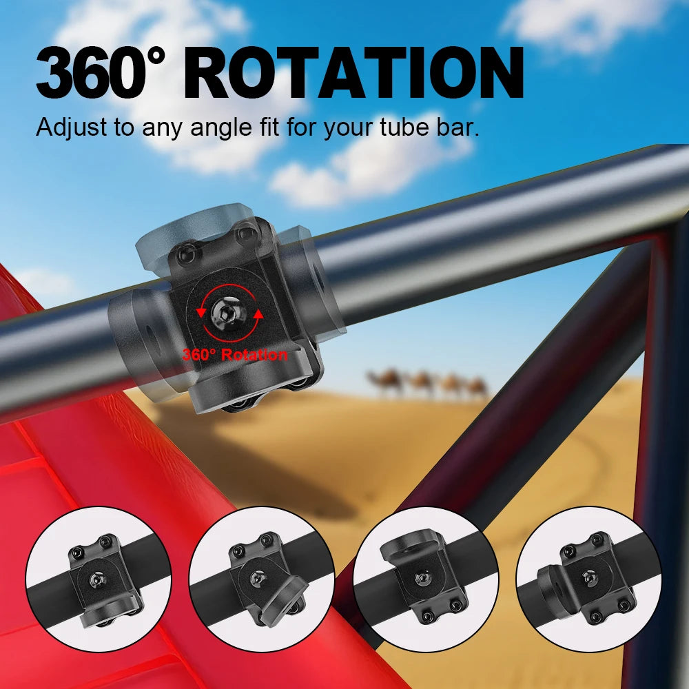 Aluminum Whip and Flag Mount, 1.75–2 Inch Clamp for UTV & SXS