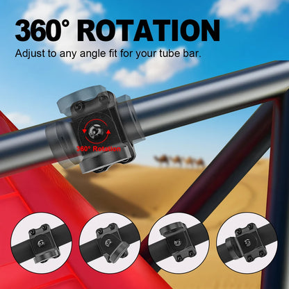 Aluminum Whip and Flag Mount, 1.75–2 Inch Clamp for UTV & SXS