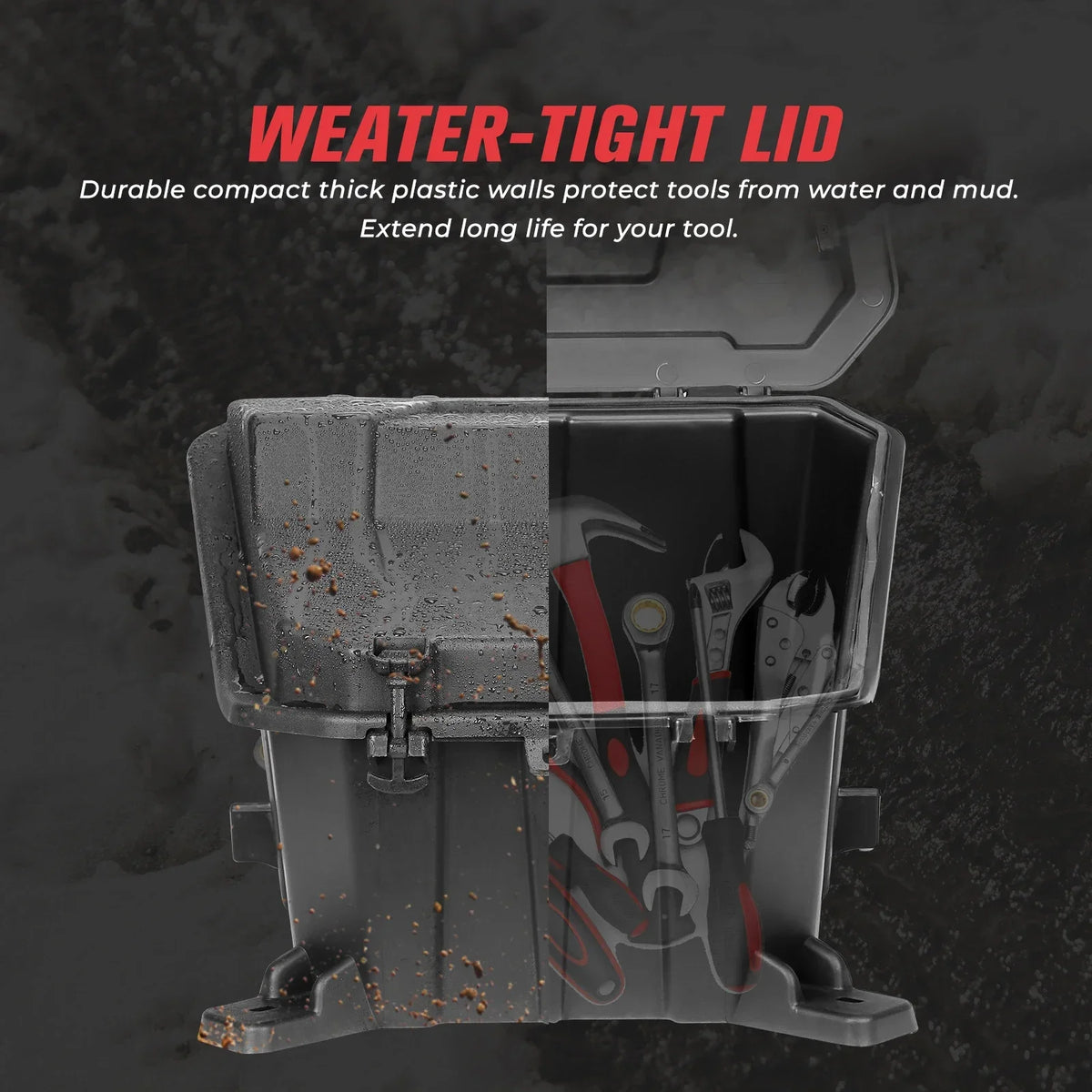 Rear Cargo Storage Box for Polaris RZR XP 1000, RZR XP Turbo & More
