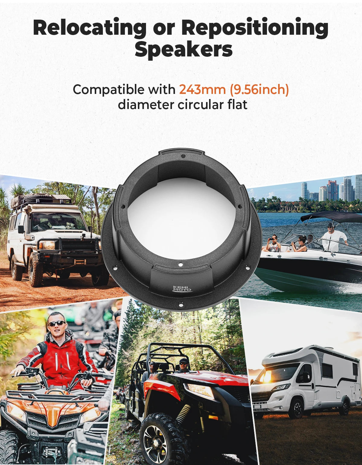 Angled 6.5-Inch Speaker Enclosure Pods for UTV & SXS