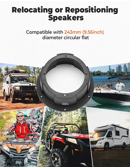 Angled 6.5-Inch Speaker Enclosure Pods for UTV & SXS