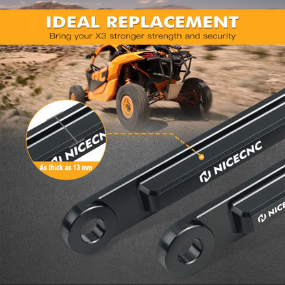 NICECNC Radius Rod Dog Bone Bracket Kit for Can-Am Maverick X3 (2017–2024)