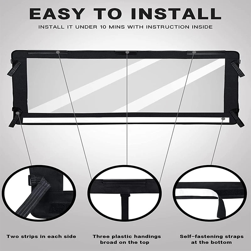 PVC Waterproof Rear Window Panel for Polaris Ranger XP 1000 & Ranger XP 900