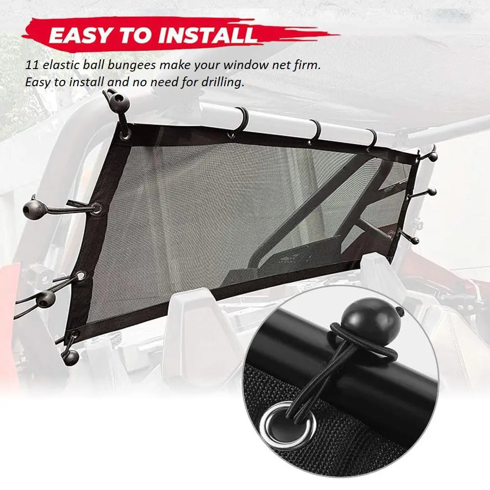 Soft Mesh Rear Window Shade Net for Polaris RZR 570, RZR 900 & More