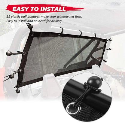 Soft Mesh Rear Window Shade Net for Polaris RZR 570, RZR 900 & More