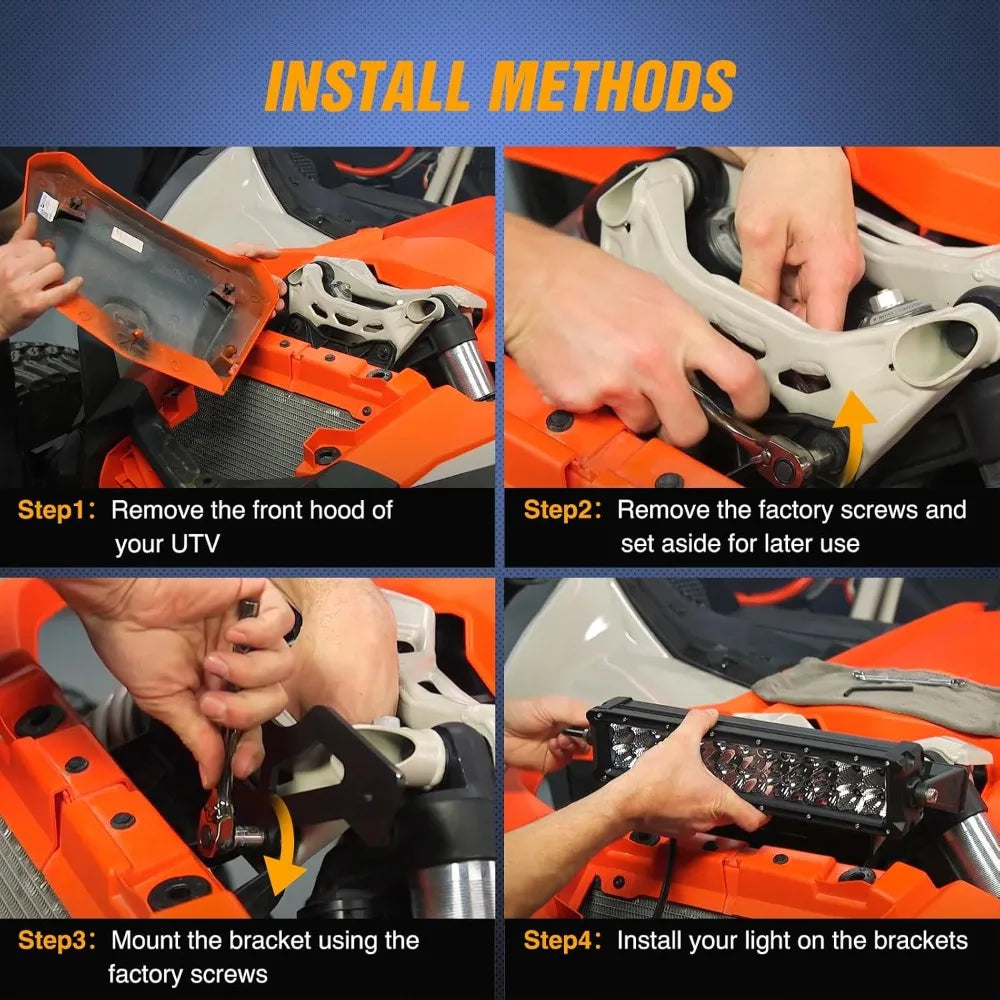 Nilight Shock Tower Light Bar Mounting Brackets for Can-Am Maverick X3 (2017–2026)