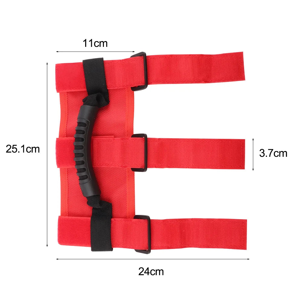 Heavy-Duty Nylon Roll Bar Grab Handles, 1.5–2 Inch for UTV & SXS